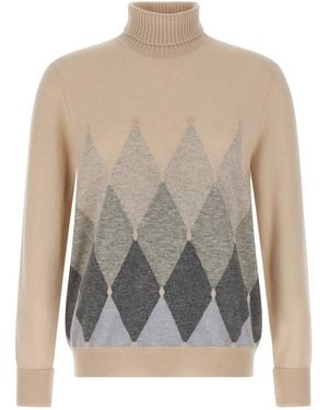Ballantyne Argyle Rollkragenpullover - Grau