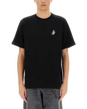 JW Anderson Jw Anderson "Anchor" T Shirt - Black