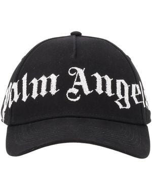 Palm Angels Cappello Da Baseball "Overlogo" - Black