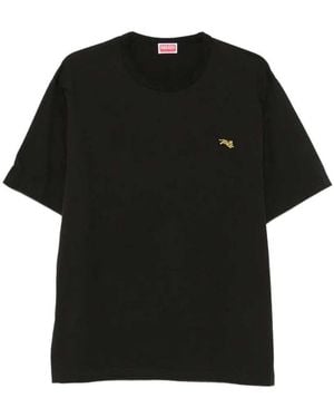 KENZO Springende Tijger Patch T-shirt - Zwart