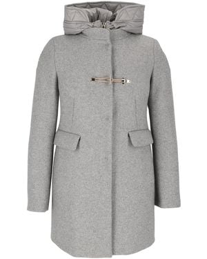 Fay Toggle Coat Db Front Nylon - Grau