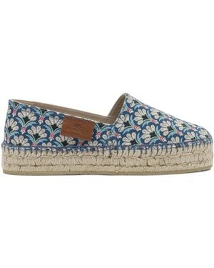 Etro Espadrilles en coton - Bleu