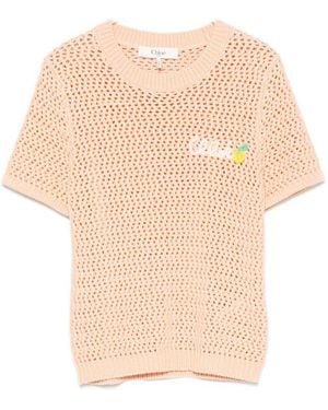 Chloé Cotton Knit Sweater - Natural