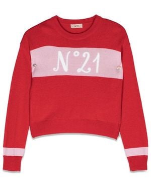 N°21 Logo Crew Neck Pullover - Red