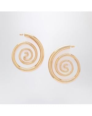 Panconesi Spiral Serpent Hoops Earrings - Metallic
