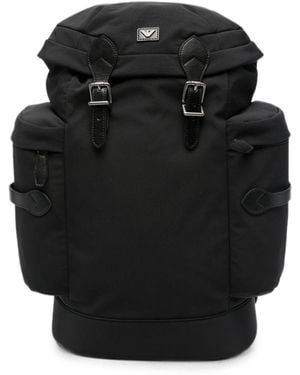Emporio Armani Nylon Backpack - Black