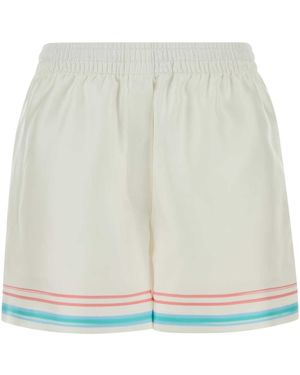 CASABLANCA Dance Joy Silk Shorts - Multicolour