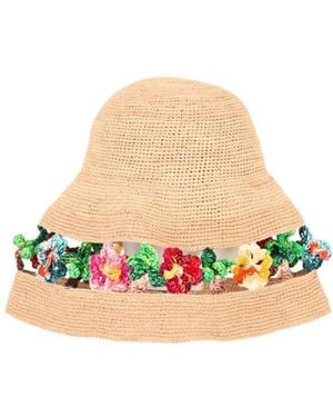Alanui Sombrero Sea Nomad Rafia Arena Multicolor - Blanco