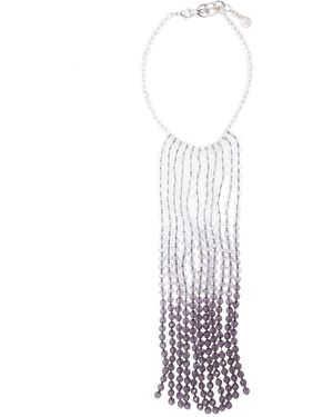 Eclat Jewels Blurred Effect Necklace - White