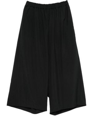 Comme des Garçons Wool Wide Leg Trousers - Black