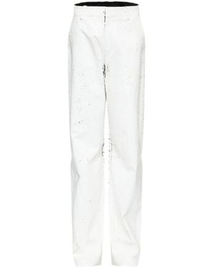 MM6 by Maison Margiela Wax Trousers - White