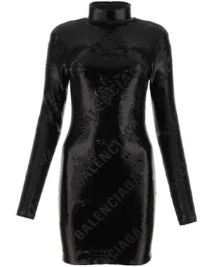 Balenciaga Sequins Mini Dress - Black