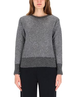 Herno Alpaca And Wool Crewneck Sweater - Grey