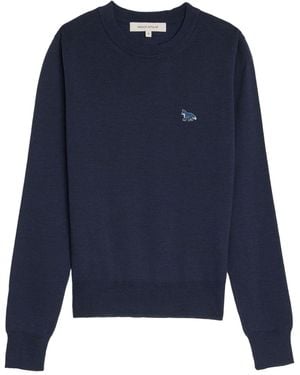 Maison Kitsuné W Baby Fox Pullover - Blau