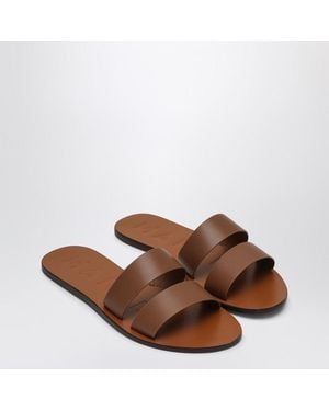 Manebí Leather Sandals With Straps - Brown
