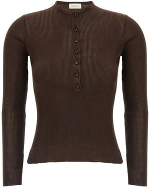 Magda Butrym '20' Seidenpullover - Braun
