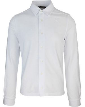K-Way Camicia Timothee Pique Bianca - Weiß