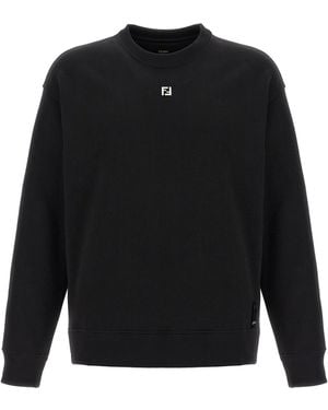 Fendi Ff Logo Felpe Nero-Uomo