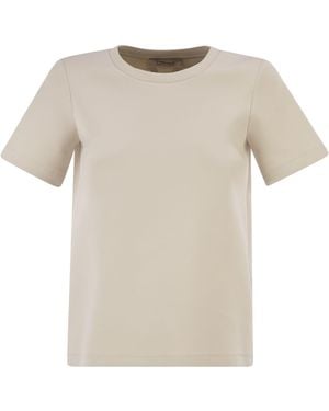 Max Mara Smmnancy Scuba Jersey T-Shirt - Natur