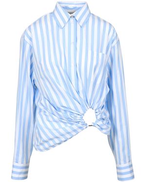 Sportmax Shirts Wit+lichtblauw