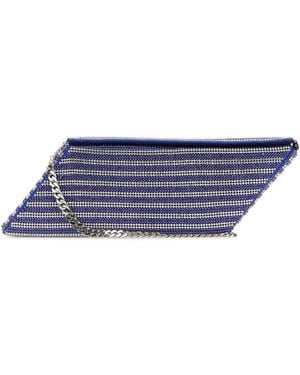 Kara Two Tone Rhinestones Clutch - White