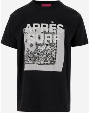 APRÈS SURF En Baumwoll -T -Shirt mit Logo - Schwarz