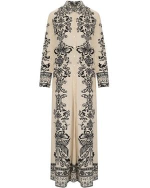 PAHIESA FORMENTERA Ecru Shirt Dress - White