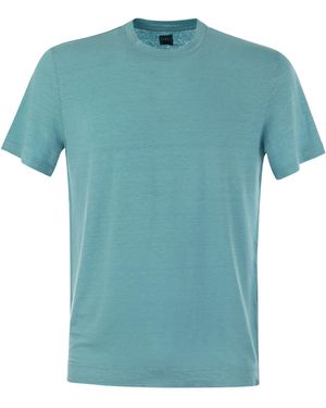 Fedeli Linnen Flex T -shirt - Blauw