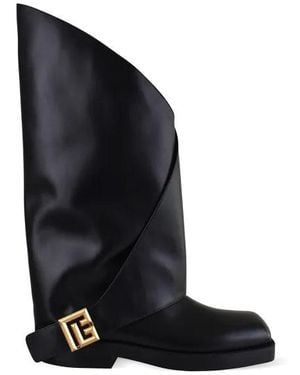 Balmain Twist flache Stiefel - Schwarz
