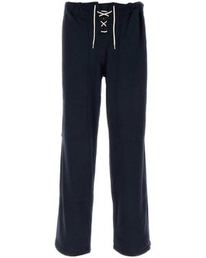 Bode Navy Blue Cotton And Lyocell joggers