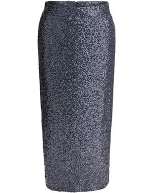 Semler Sequined Midi Skirt Skirts Gray - Blue