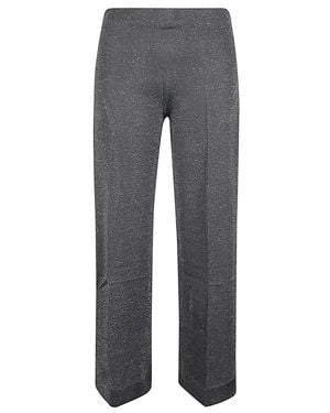 Circus Hotel Viscose Wide Leg Trousers - Grey
