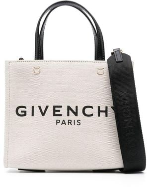 Givenchy G-Tote Canvas Mini Tote Bag - Natural