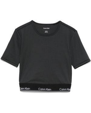 Calvin Klein T -Shirt geschnittenes Fitnessstudio - Schwarz