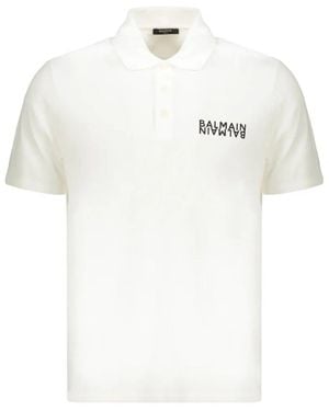 Balmain Poloshirt aus -Baumwolle - Weiß
