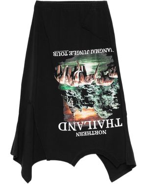 Vetements Thailand Tourist Midirock Im Distressed-Look - Schwarz