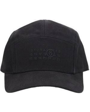 MM6 by Maison Margiela Cotton Canvas Cap - Black