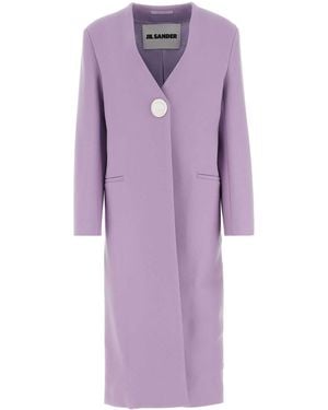Jil Sander Lilac Cashmere Coat - Purple