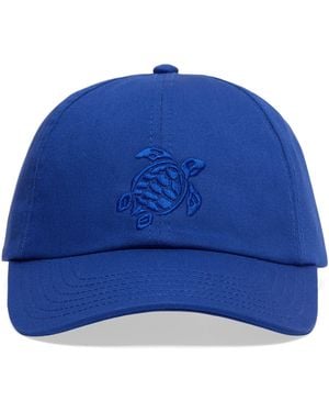 Vilebrequin Katoenen Pet Met Geborduurde Schildpad - Blauw