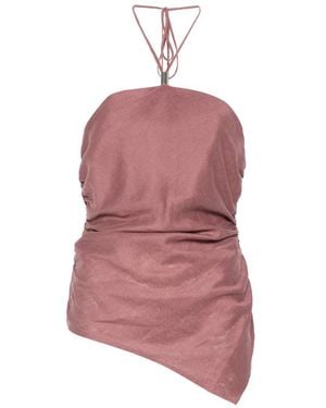 Semicouture Top Linen/Flax - Pink