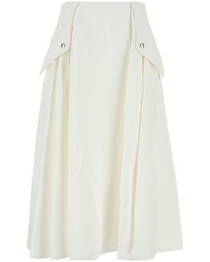 Bottega Veneta Viscose Blend Skirt - White