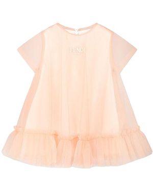 Fendi Baby Girls Tulle Dress - Pink