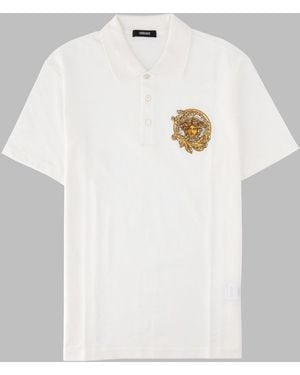 Versace Polo Con Logo - White