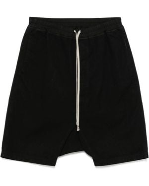 Rick Owens Schwarze Shorts Mit Elastischem Bund