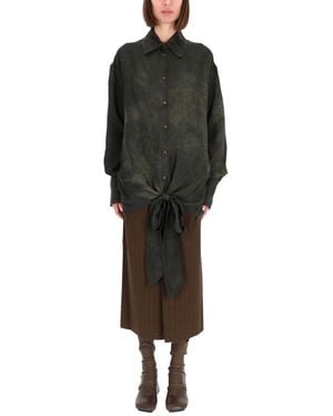 Uma Wang Oversized Textured Shirt - Black