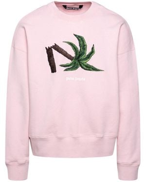 Palm Angels Logo Sweatshirt - Pink