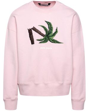Palm Angels Sweat-shirt de logo - Rose