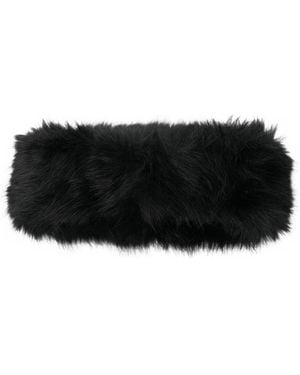 Stand Studio Stirnband Aus Faux Fur - Schwarz