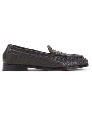 Bottega Veneta Silenzio Supple Intrecciato Loafer - Black