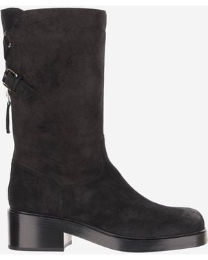 Sartore Suede Ankle Boots - Black
